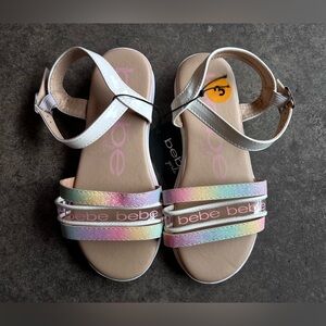 bebe Fashion Sparkly‎ Flat Sandals for Girls size 3